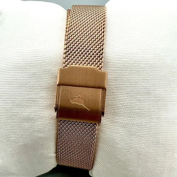 OLIVIA BURTON Ladies' Enchanted Garden Rose Mesh Bracelet Watch OB16EG157 - Picture 4 of 9